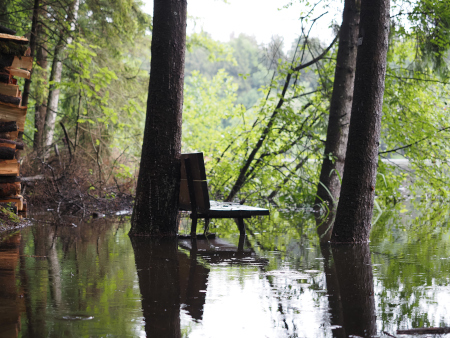 Hochwasser am Weitsee Hochwasser am Weitsee